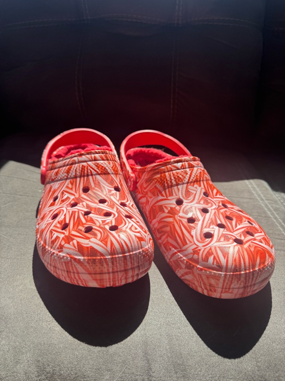 CROCS Limited Edition Candy Cane Pattern Sz. 12